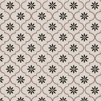 Store enrouleur Tuile marocaine en forme de fleur