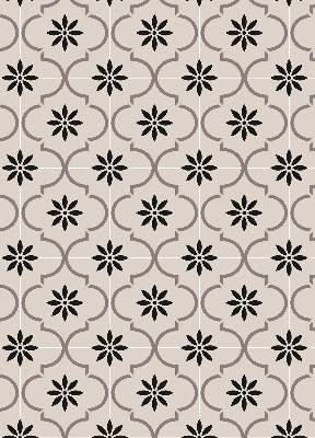 Store enrouleur Tuile marocaine en forme de fleur