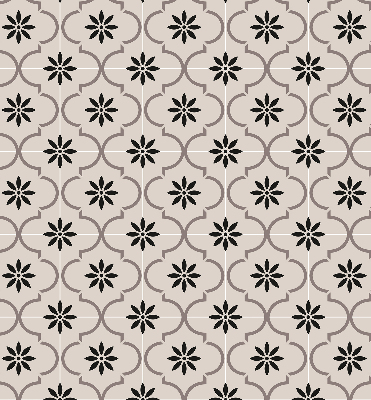 Store enrouleur Tuile marocaine en forme de fleur