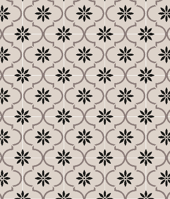 Store enrouleur Tuile marocaine en forme de fleur