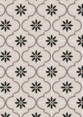 Store enrouleur Tuile marocaine en forme de fleur