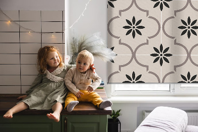 Store enrouleur Tuile marocaine en forme de fleur