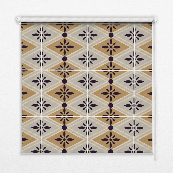 Store enrouleur Fleur dans un losange