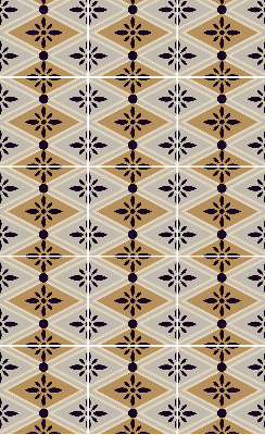 Store enrouleur Fleur dans un losange