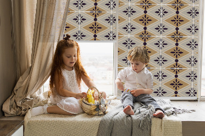 Store enrouleur Fleur dans un losange