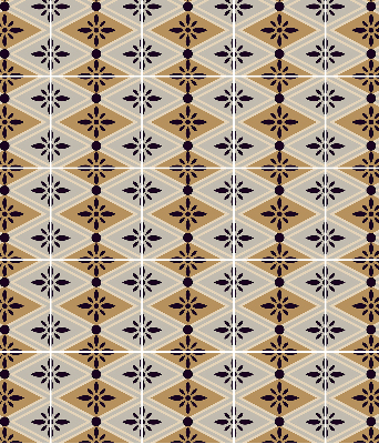 Store enrouleur Fleur dans un losange