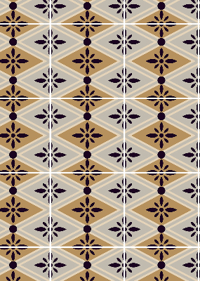 Store enrouleur Fleur dans un losange