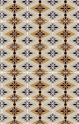 Store enrouleur Fleur dans un losange