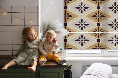 Store enrouleur Fleur dans un losange