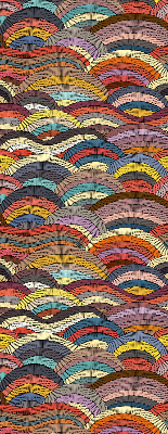 Store enrouleur Vagues et demi-cercles