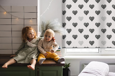 Store enrouleur Cœurs sombres