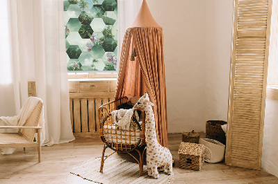 Store enrouleur Hexagones verts