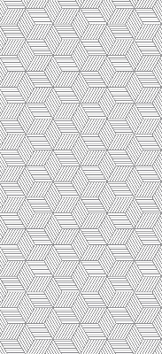 Store enrouleur Carrés rayés 3d