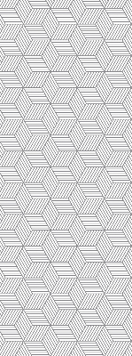 Store enrouleur Carrés rayés 3d