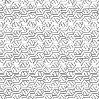 Store enrouleur Carrés rayés 3d