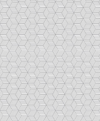 Store enrouleur Carrés rayés 3d