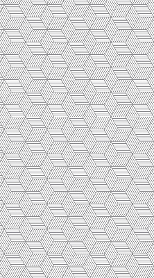 Store enrouleur Carrés rayés 3d