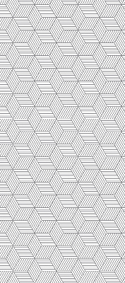 Store enrouleur Carrés rayés 3d