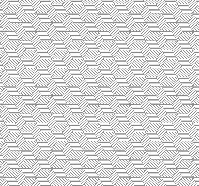 Store enrouleur Carrés rayés 3d