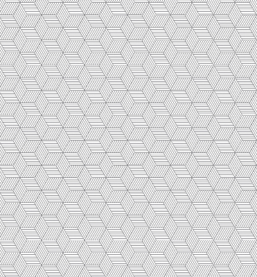 Store enrouleur Carrés rayés 3d