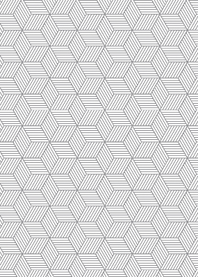 Store enrouleur Carrés rayés 3d