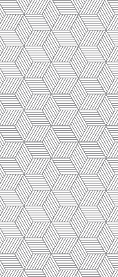 Store enrouleur Carrés rayés 3d