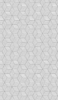 Store enrouleur Carrés rayés 3d