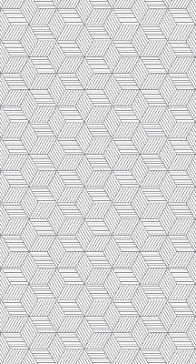 Store enrouleur Carrés rayés 3d