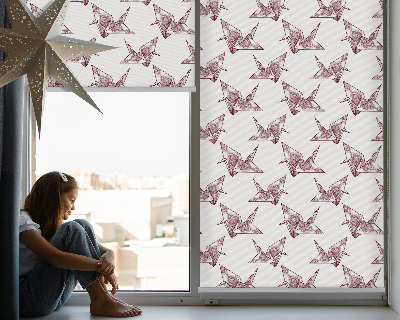 Store enrouleur Cygnes en origami