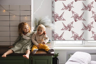 Store enrouleur Cygnes en origami