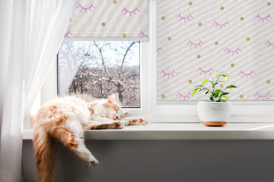 Store intérieur Sourcils et points dessinés