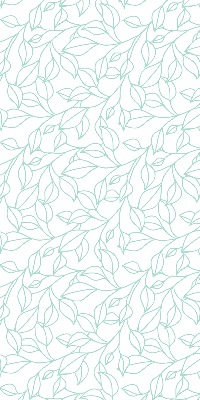 Store enrouleur Feuilles turquoises