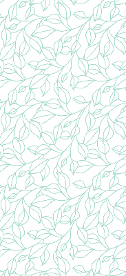 Store enrouleur Feuilles turquoises