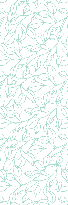 Store enrouleur Feuilles turquoises