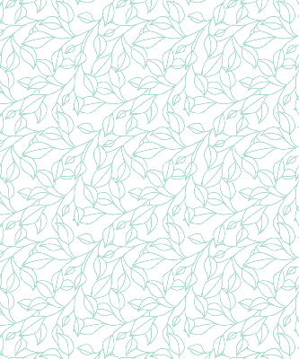 Store enrouleur Feuilles turquoises