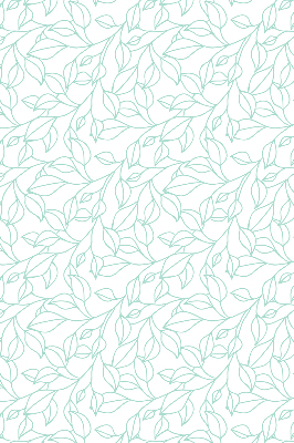 Store enrouleur Feuilles turquoises