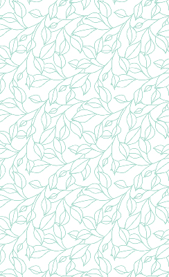 Store enrouleur Feuilles turquoises