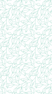 Store enrouleur Feuilles turquoises