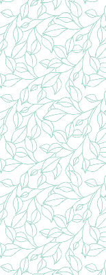 Store enrouleur Feuilles turquoises