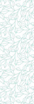 Store enrouleur Feuilles turquoises