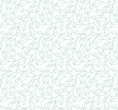 Store enrouleur Feuilles turquoises