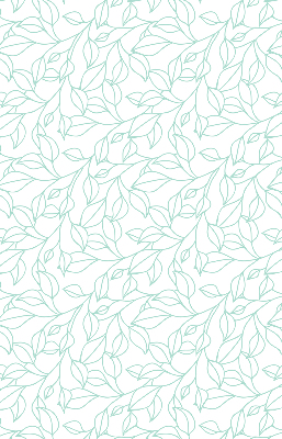 Store enrouleur Feuilles turquoises