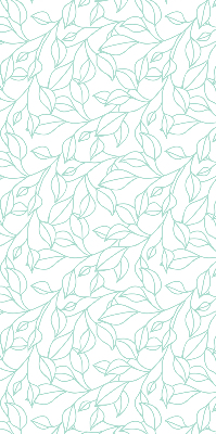 Store enrouleur Feuilles turquoises