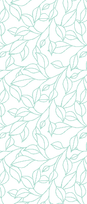 Store enrouleur Feuilles turquoises