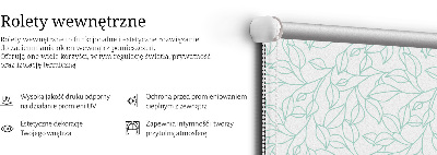 Store enrouleur Feuilles turquoises