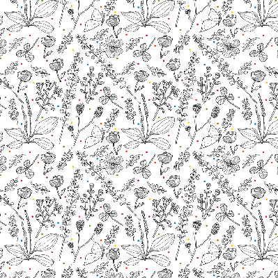 Store intérieur Plantes dessinées