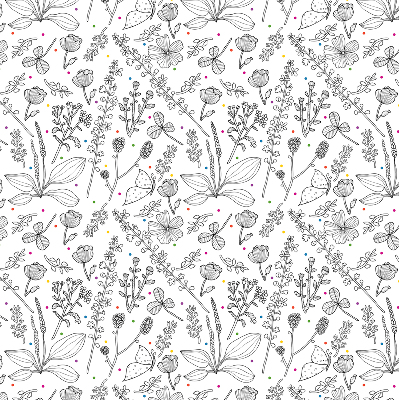 Store intérieur Plantes dessinées