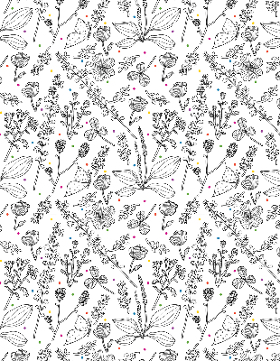 Store intérieur Plantes dessinées