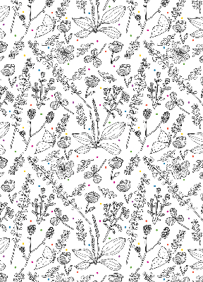 Store intérieur Plantes dessinées