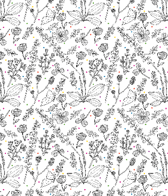 Store intérieur Plantes dessinées